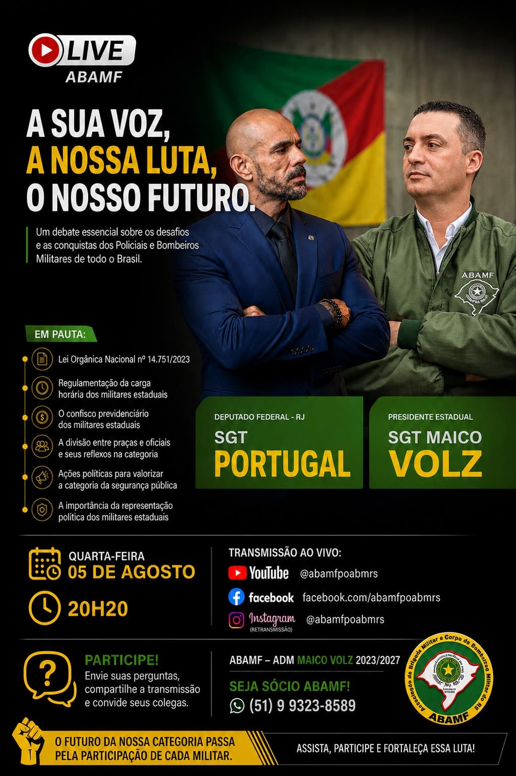 A SUA VOZ, A NOSSA LUTA, O NOSSO FUTURO