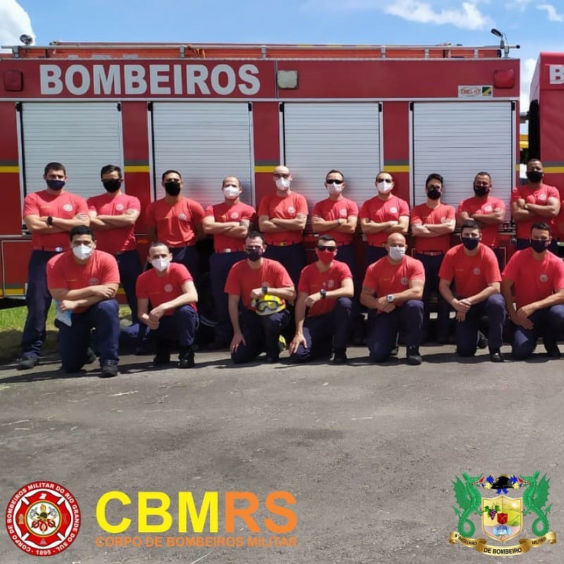 O Corpo de Bombeiros Militar do Rio Grande do Sul - CBMRS - realizou um Treinamento para o Nivelamento de Trabalho em Altura