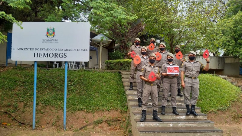 Alunos- soldados da EsFes-Porto Alegre participam da Campanha “Doação de Sangue Brigadiano”
