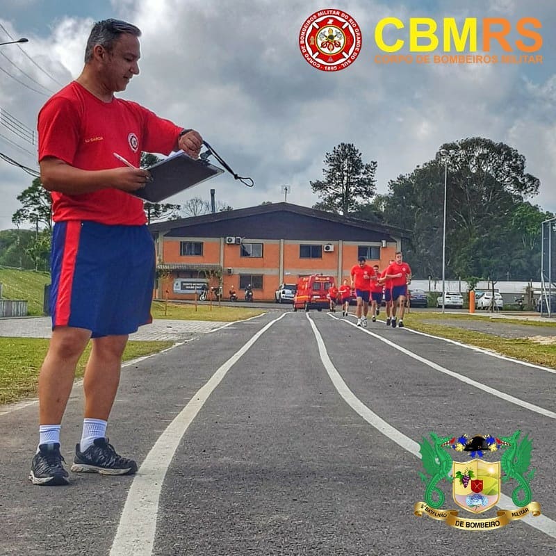 O Corpo de Bombeiros Militar do Rio Grande do Sul - CBMRS - realizou a aplicação do Teste de Aptidão Física